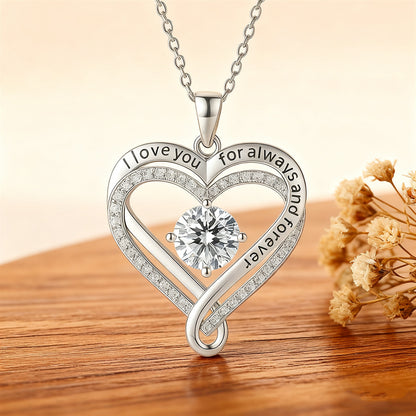 "To My Wife" Forever & Always Heart Necklace