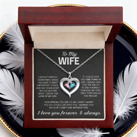 Always Yours – Birthstone Heart Necklace