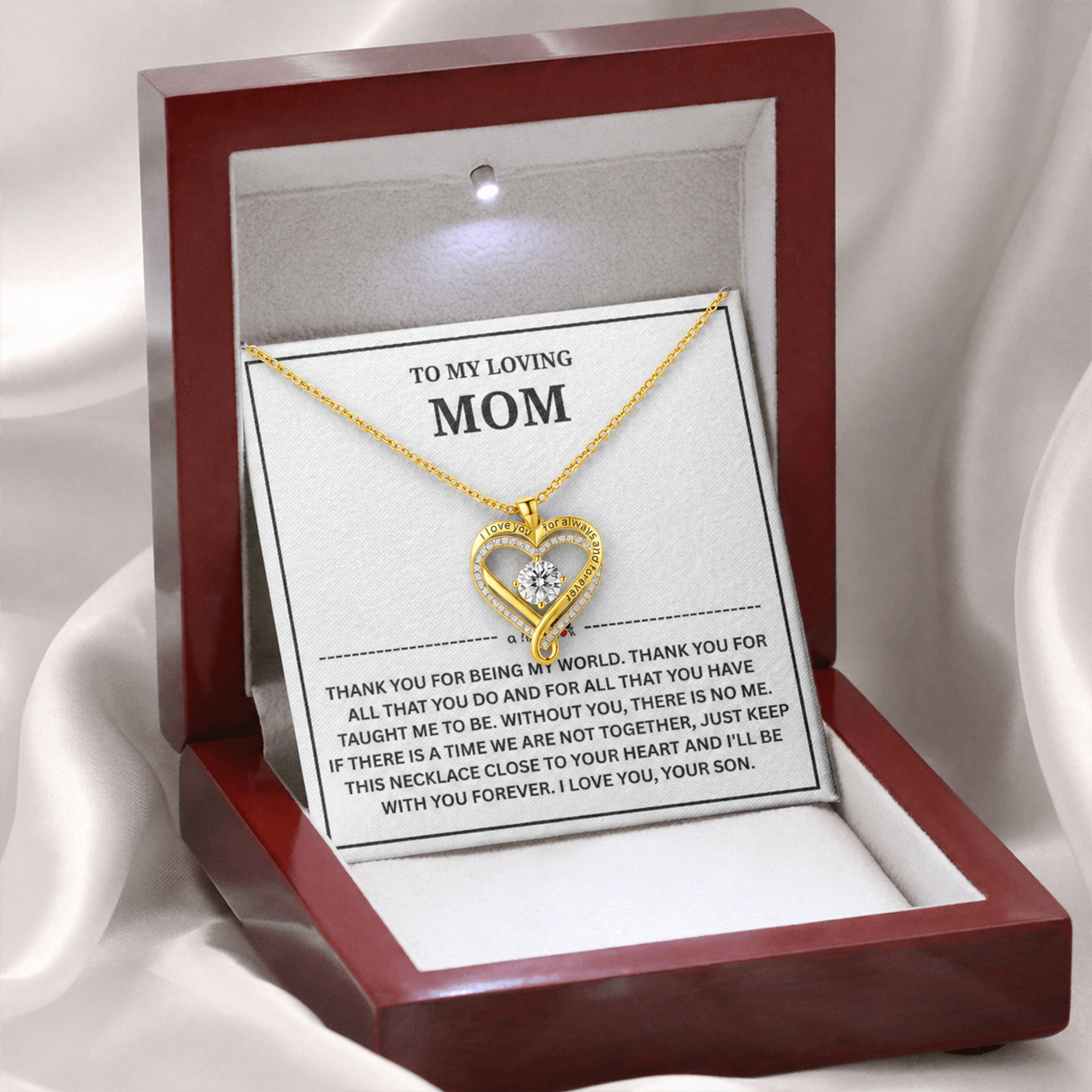 To My Mom | Thank You | Forever Love Necklace