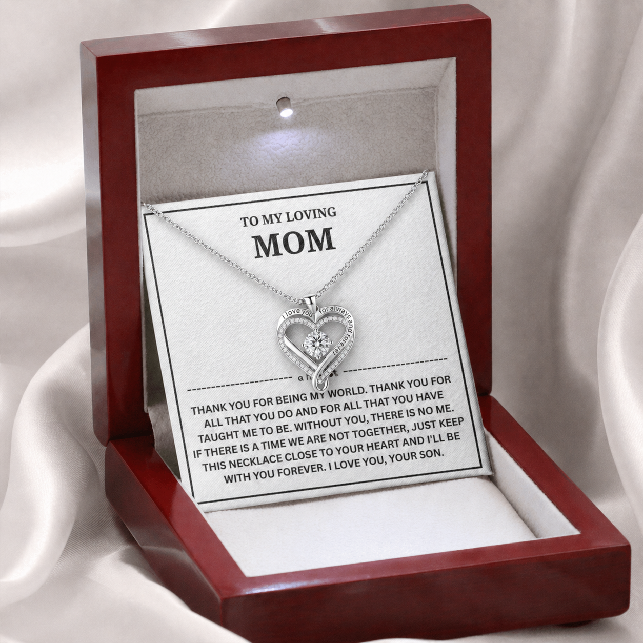 To My Mom | Thank You | Forever Love Necklace