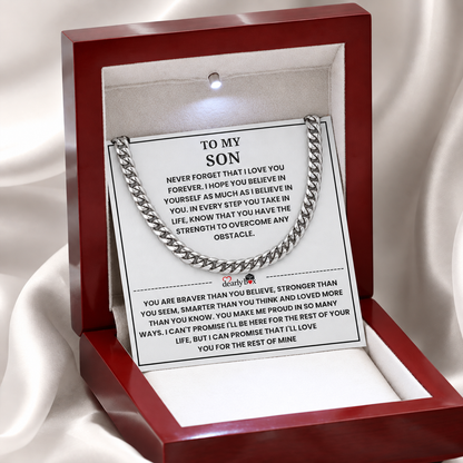 To My Son - "I LOVE YOU FOREVER" Cuban Link Chain