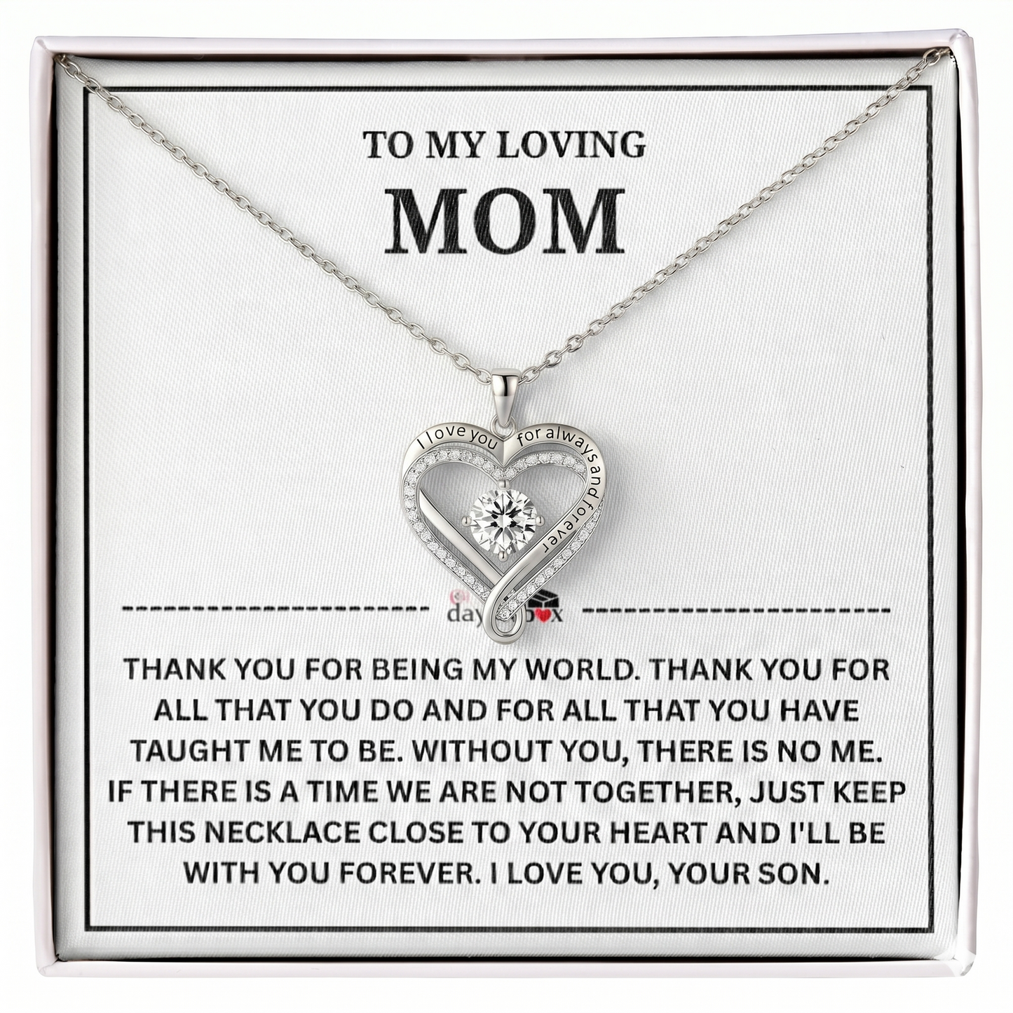 To My Mom | Thank You | Forever Love Necklace