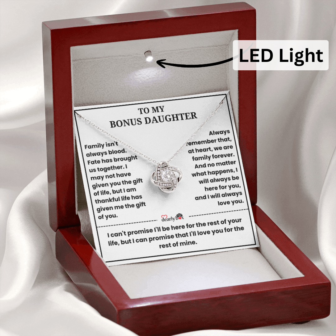 To My Bonus Daughter - "My Family Forever" Necklace