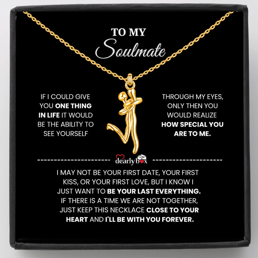To My Soulmate Forever Hug Necklace