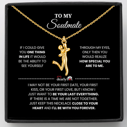 To My Soulmate Forever Hug Necklace