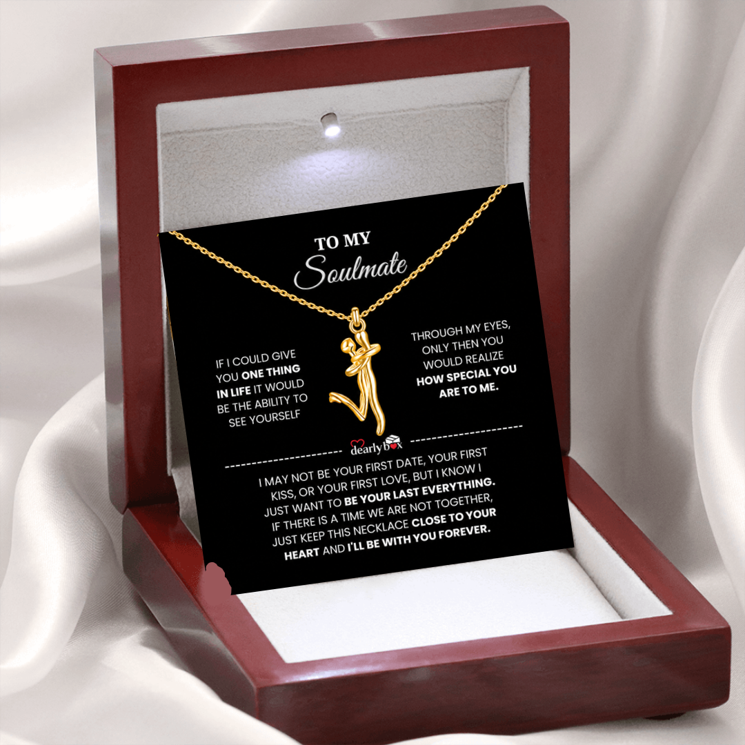 To My Soulmate Forever Hug Necklace