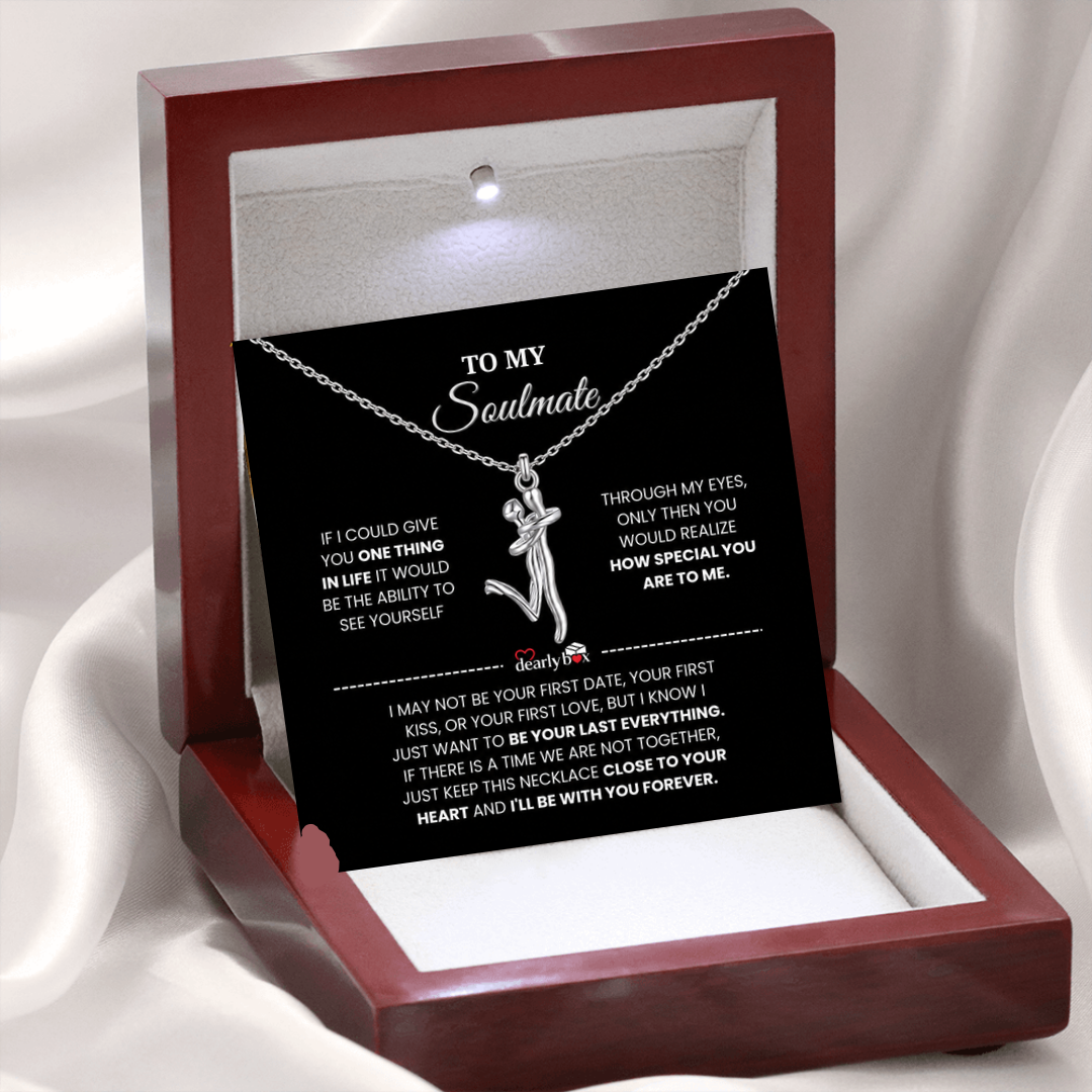 To My Soulmate Forever Hug Necklace