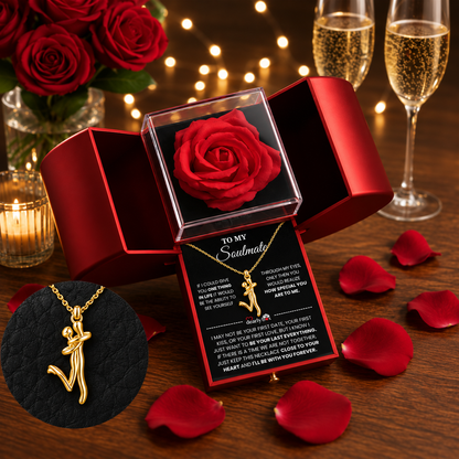 To My Soulmate Forever Hug Necklace