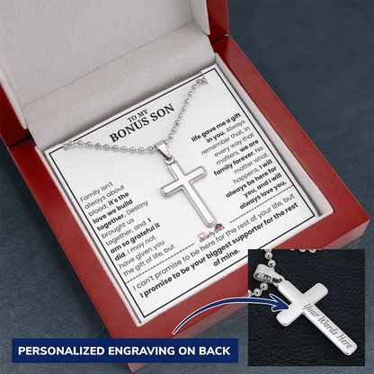To My Bonus Son - "My Family Forever"