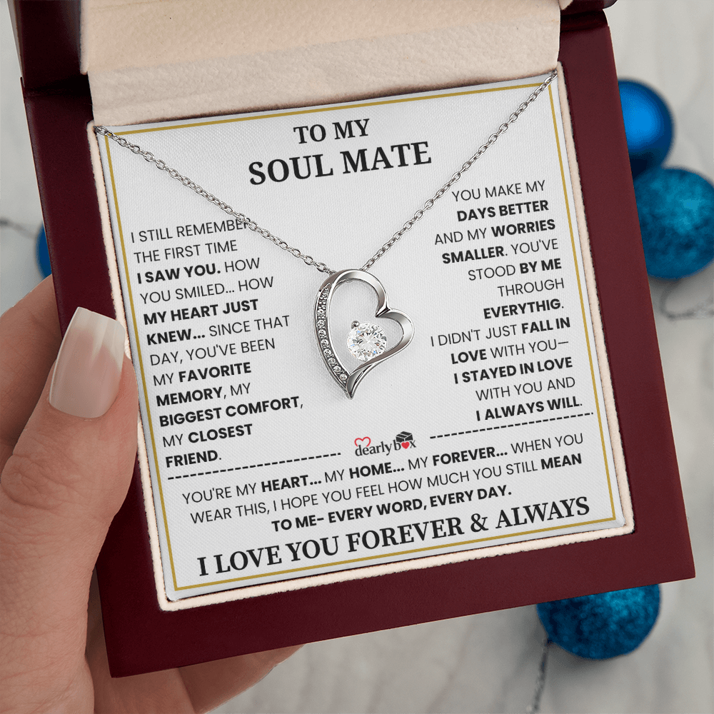 {Almost Sold Out] To my Soul Mate Forever & Always Love Necklace