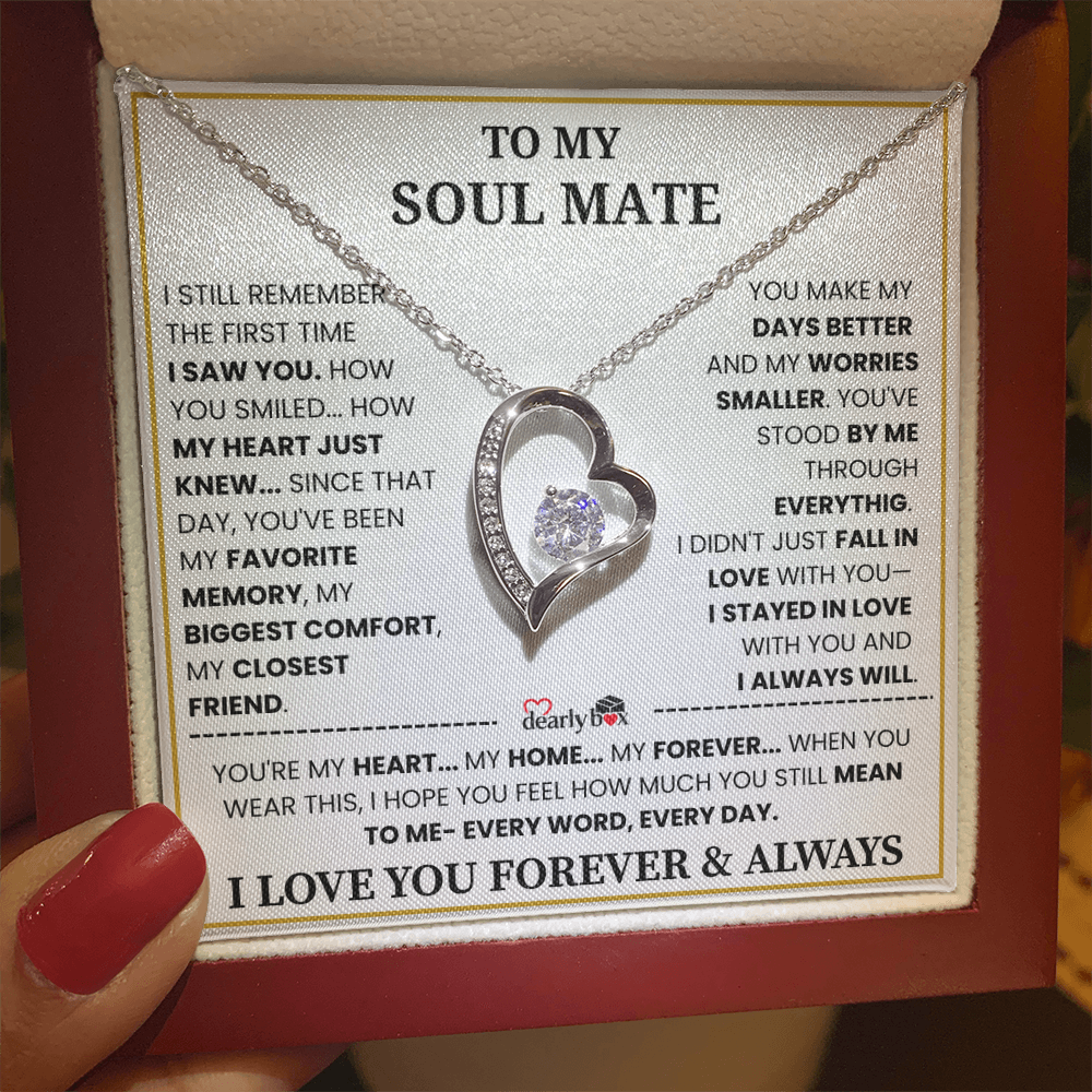 {Almost Sold Out] To my Soul Mate Forever & Always Love Necklace