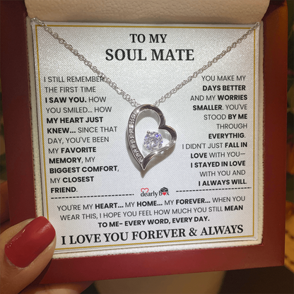 {Almost Sold Out] To my Soul Mate Forever & Always Love Necklace