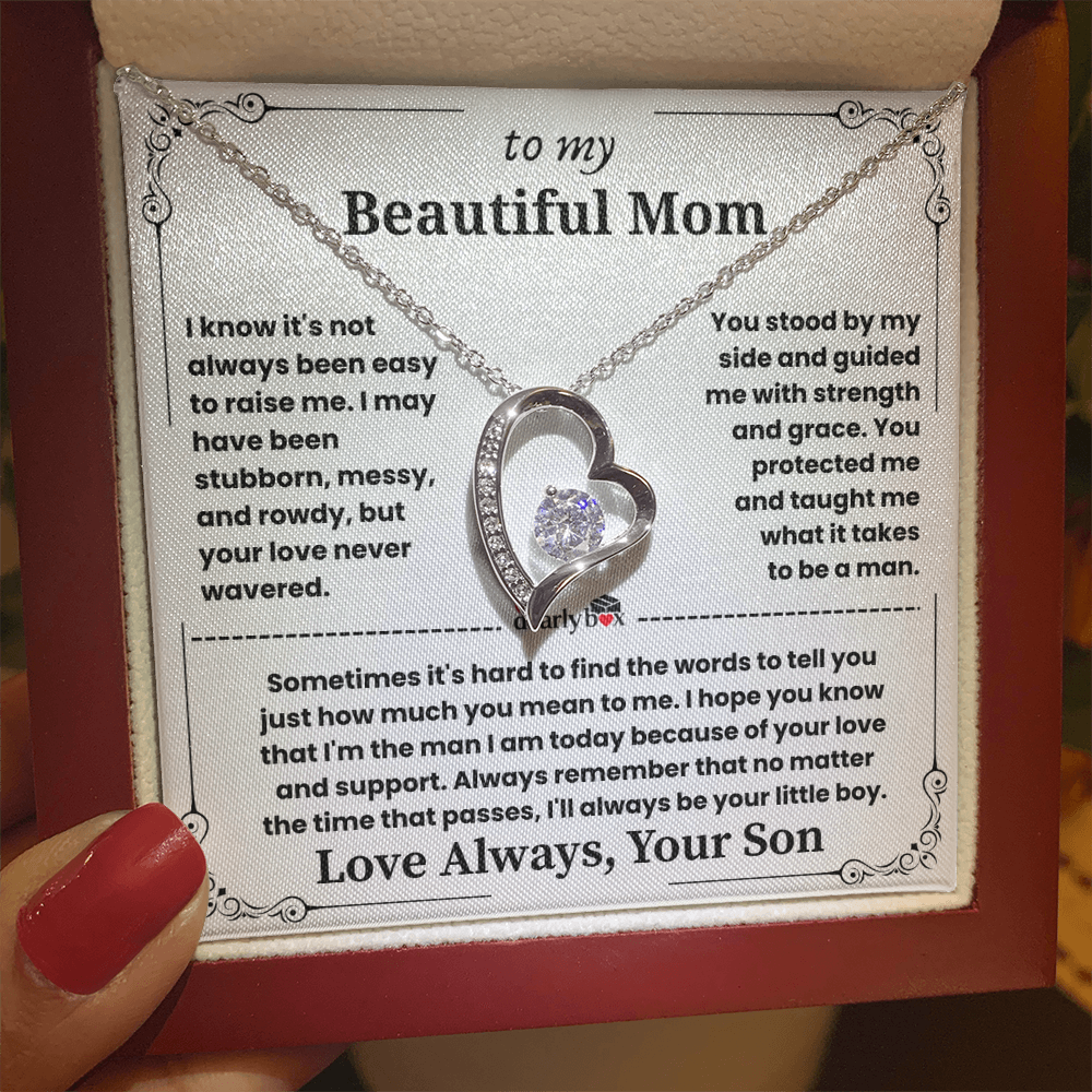 To My Mom - Love Always Heart Necklace