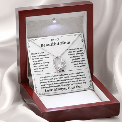 To My Mom - Love Always Heart Necklace