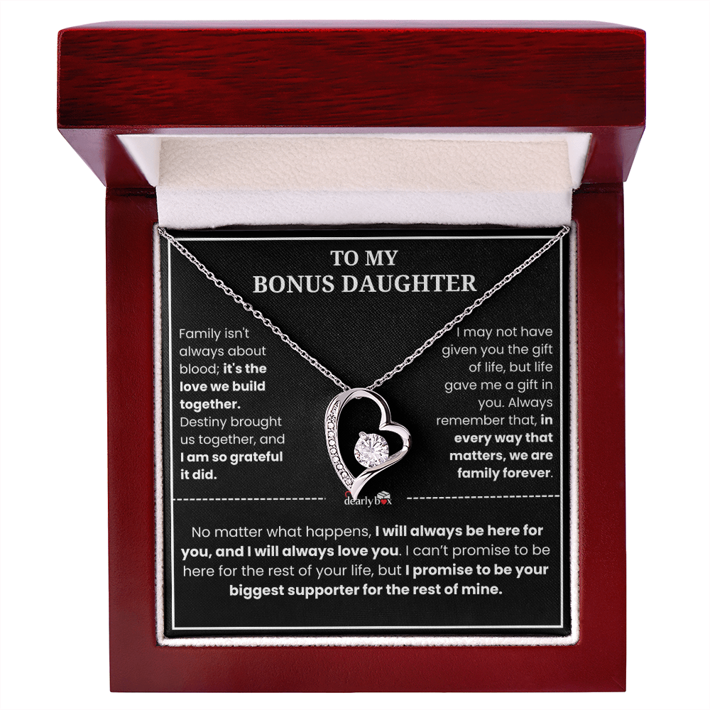 To My Bonus Daughter - "My Family Forever" Necklace
