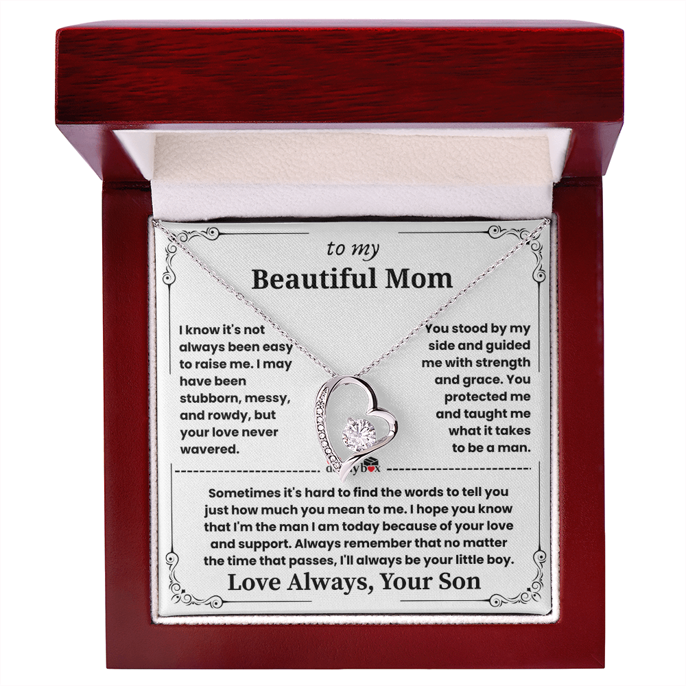 To My Mom - Love Always Heart Necklace