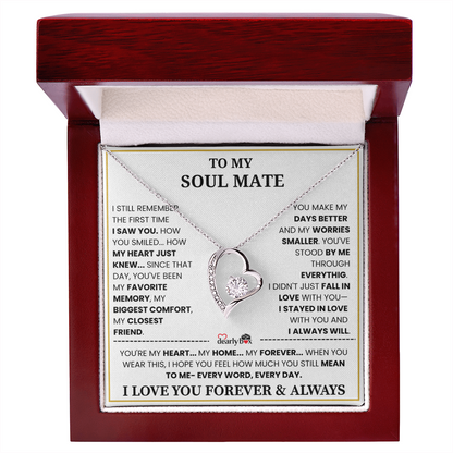 {Almost Sold Out] To my Soul Mate Forever & Always Love Necklace