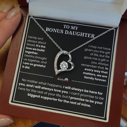 To My Bonus Daughter - "My Family Forever" Necklace
