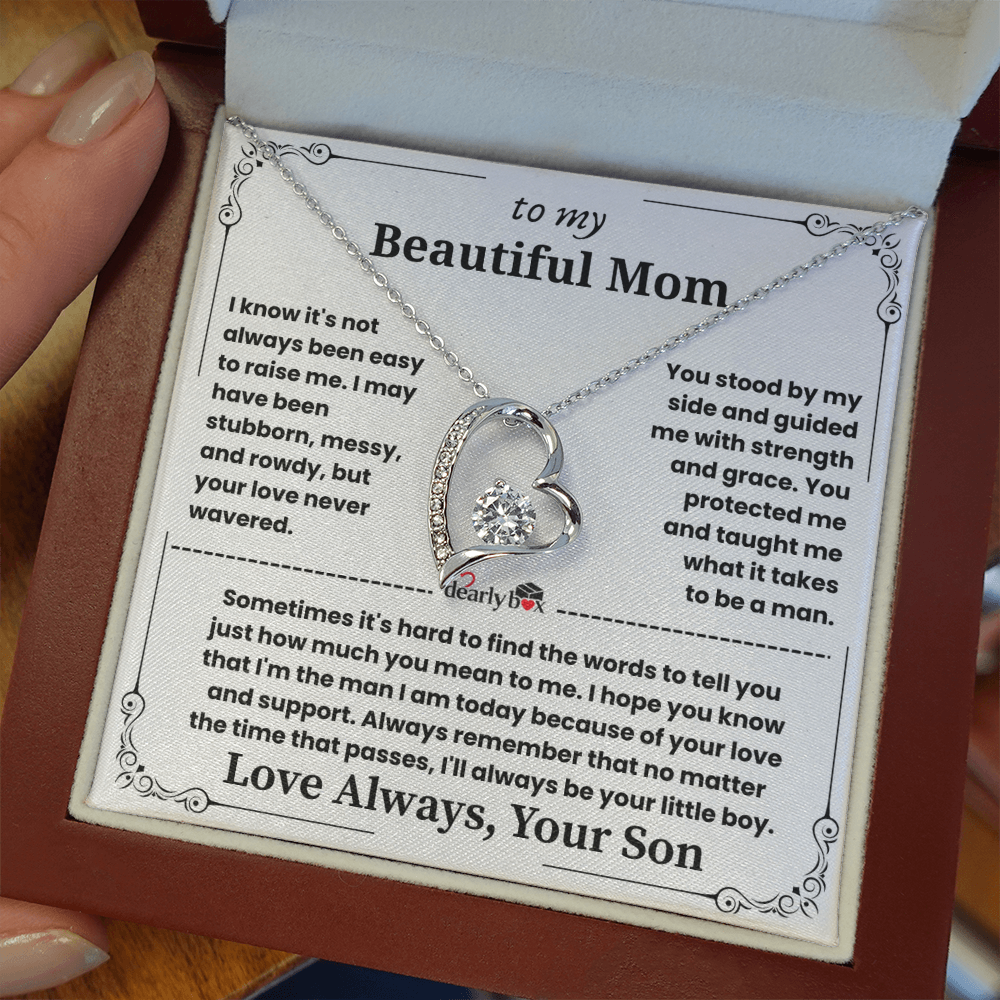 To My Mom - Love Always Heart Necklace