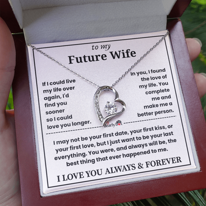To My Future Wife Necklace - "You Complete Me" Forever Love Gift Set