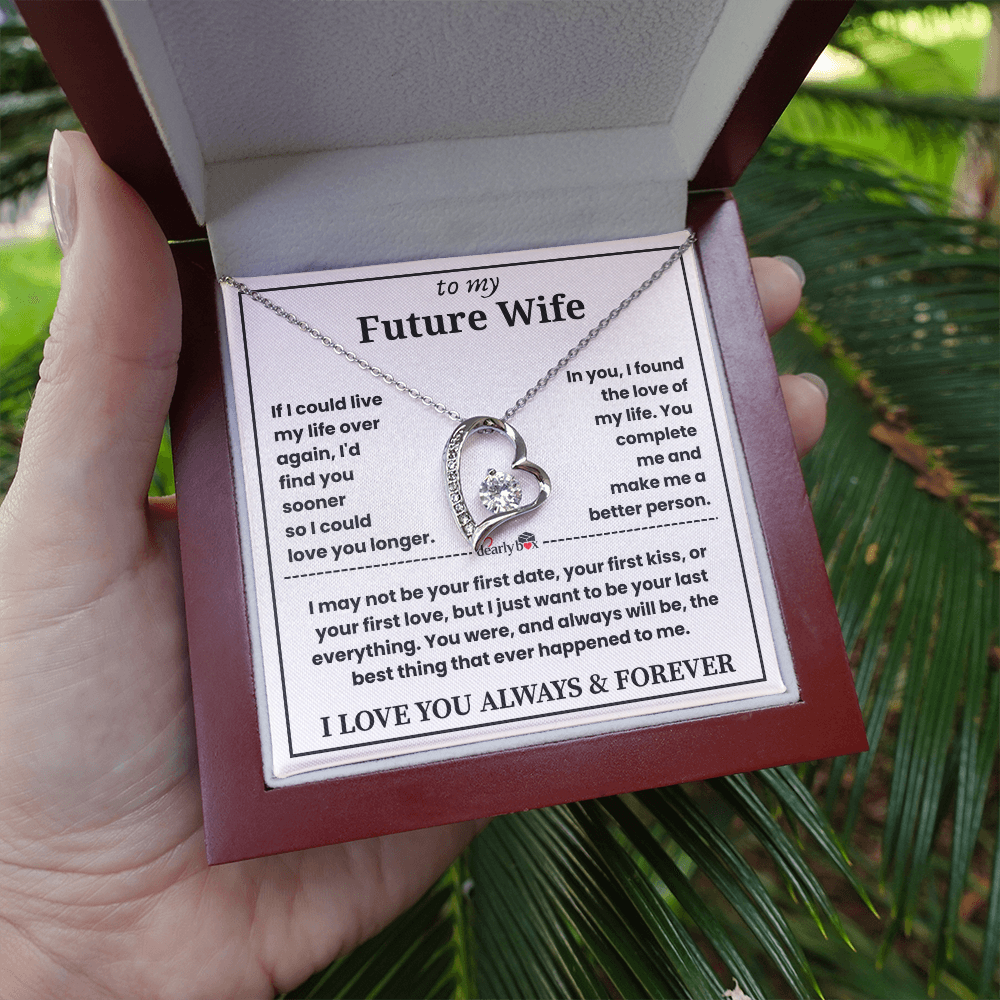To My Future Wife Necklace - "You Complete Me" Forever Love Gift Set