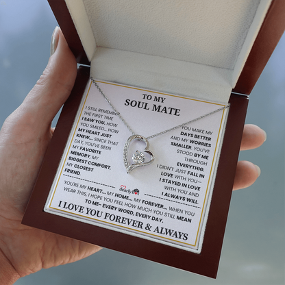 {Almost Sold Out] To my Soul Mate Forever & Always Love Necklace