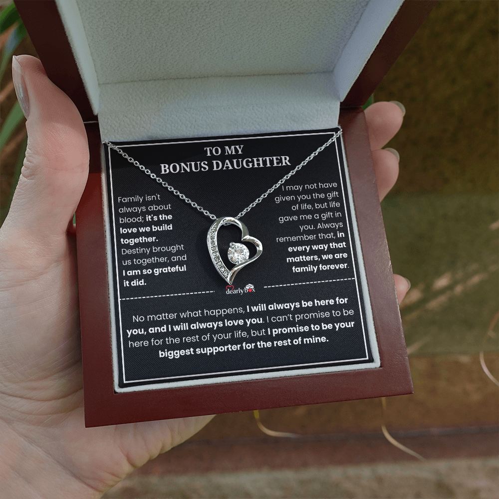 To My Bonus Daughter - "My Family Forever" Necklace