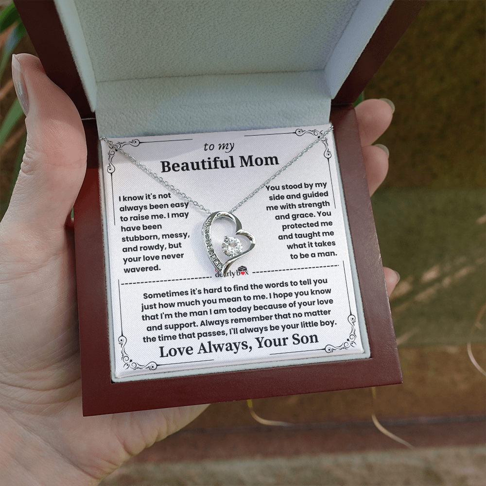 To My Mom - Love Always Heart Necklace