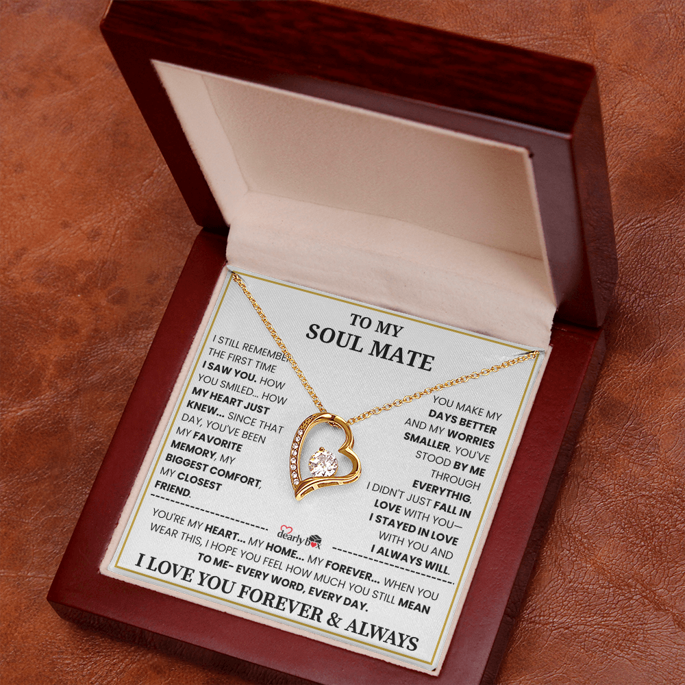 {Almost Sold Out] To my Soul Mate Forever & Always Love Necklace