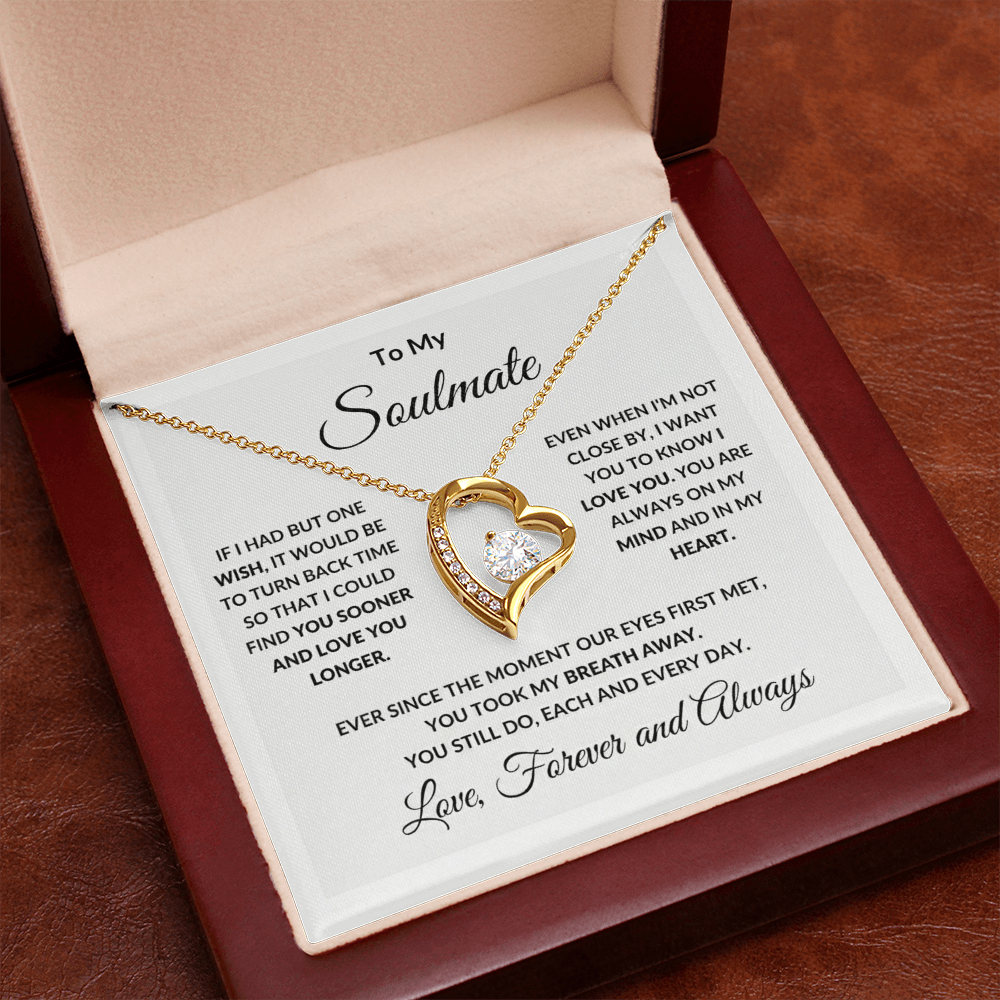 [Almost Sold Out] To My Soul Mate || Love you Forever Heart Necklace