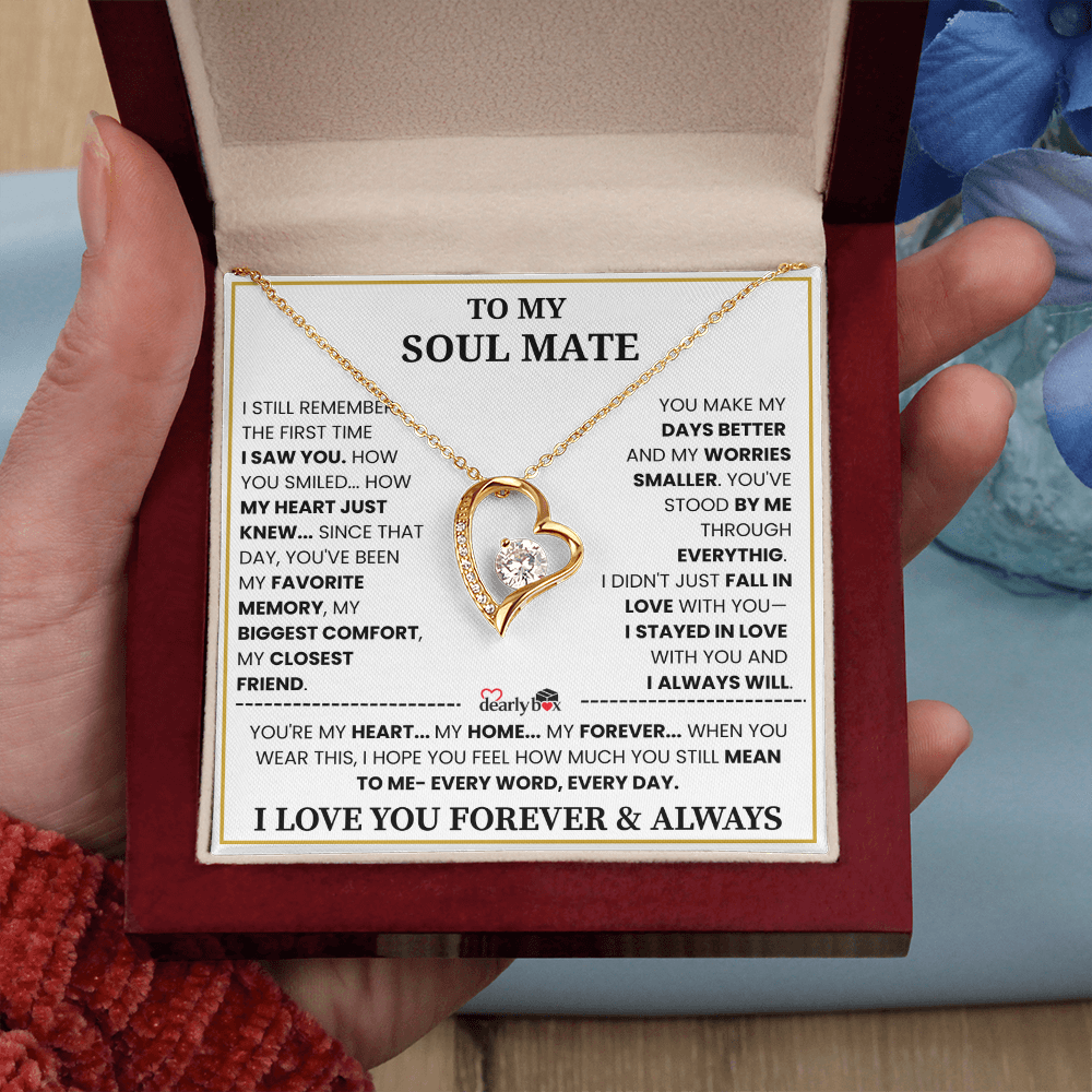 {Almost Sold Out] To my Soul Mate Forever & Always Love Necklace