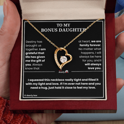 To My Bonus Daughter - "My Light & Love" Necklace