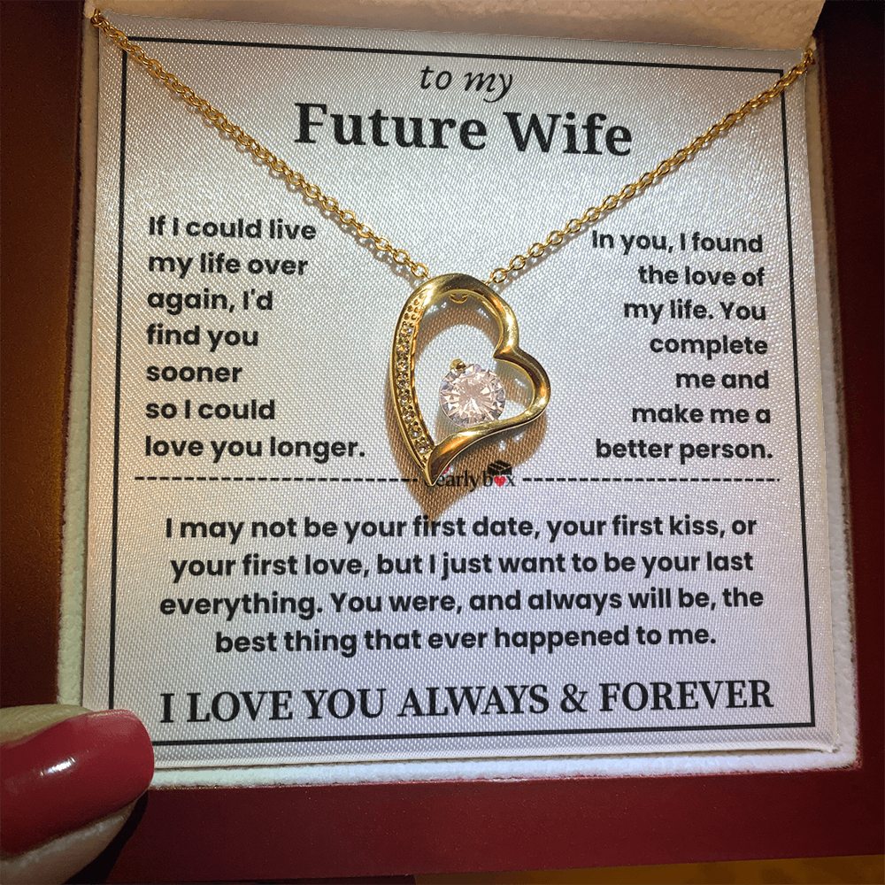 To My Future Wife Necklace - "You Complete Me" Forever Love Gift Set
