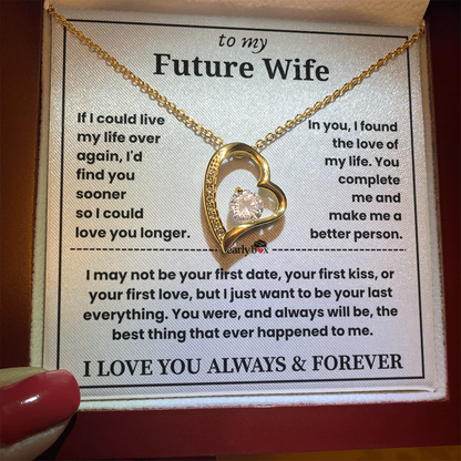 To My Future Wife Necklace - "You Complete Me" Forever Love Gift Set