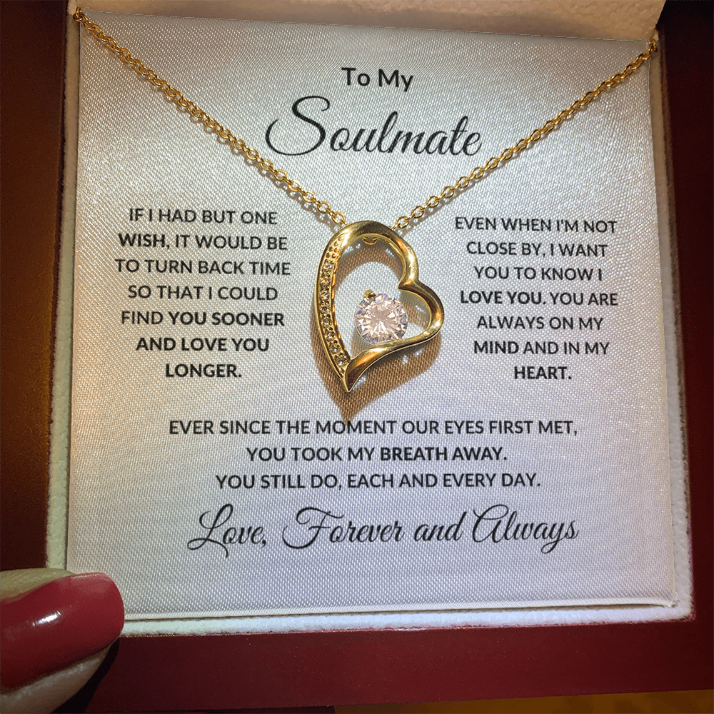 [Almost Sold Out] To My Soul Mate || Love you Forever Heart Necklace