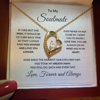 [Almost Sold Out] To My Soul Mate || Love you Forever Heart Necklace