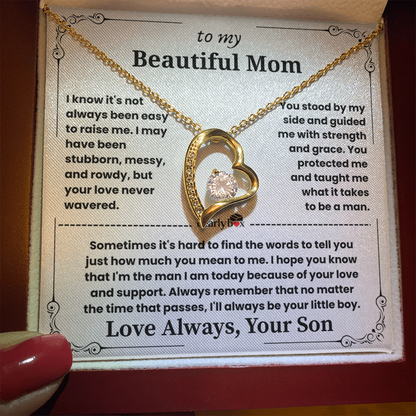 To My Mom - Love Always Heart Necklace