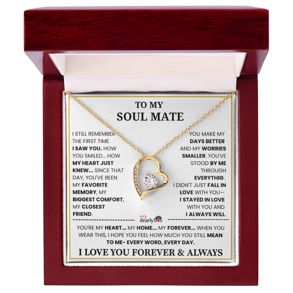 {Almost Sold Out] To my Soul Mate Forever & Always Love Necklace
