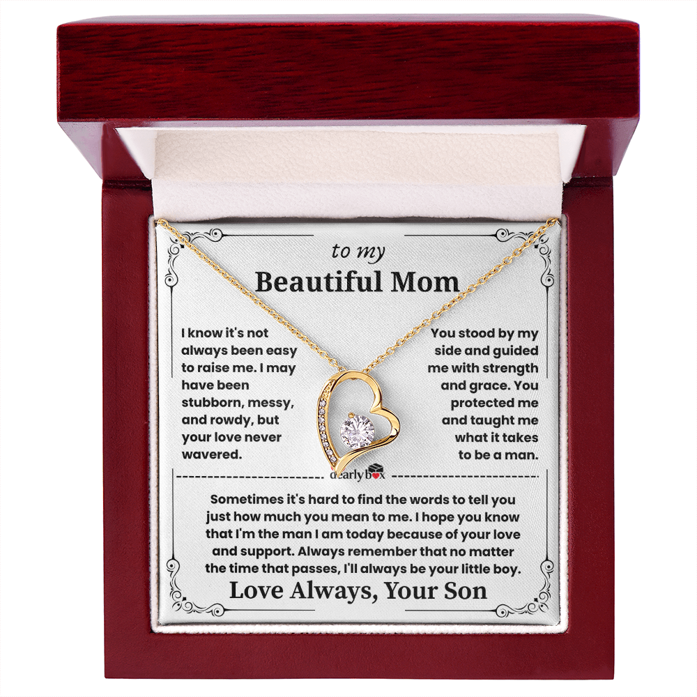To My Mom - Love Always Heart Necklace