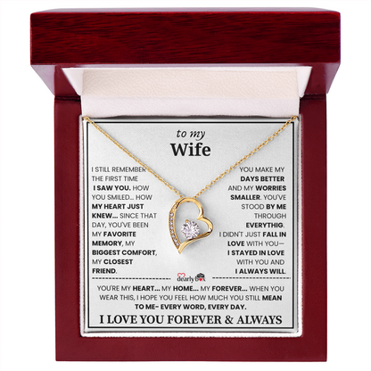 {Almost Sold Out] To my Wife Forever & Always Love Necklace
