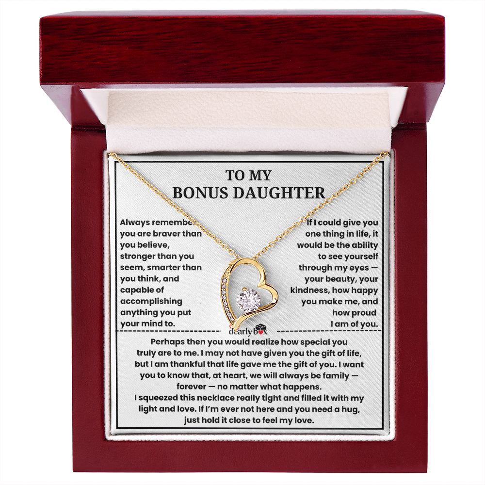 To My Bonus Daughter - "Family Love" Necklace