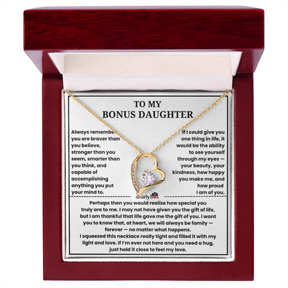 To My Bonus Daughter - "Family Love" Necklace