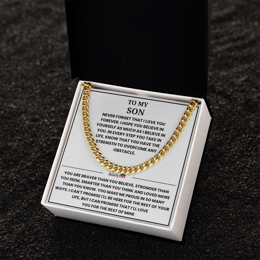 To My Son - "I LOVE YOU FOREVER" Cuban Link Chain