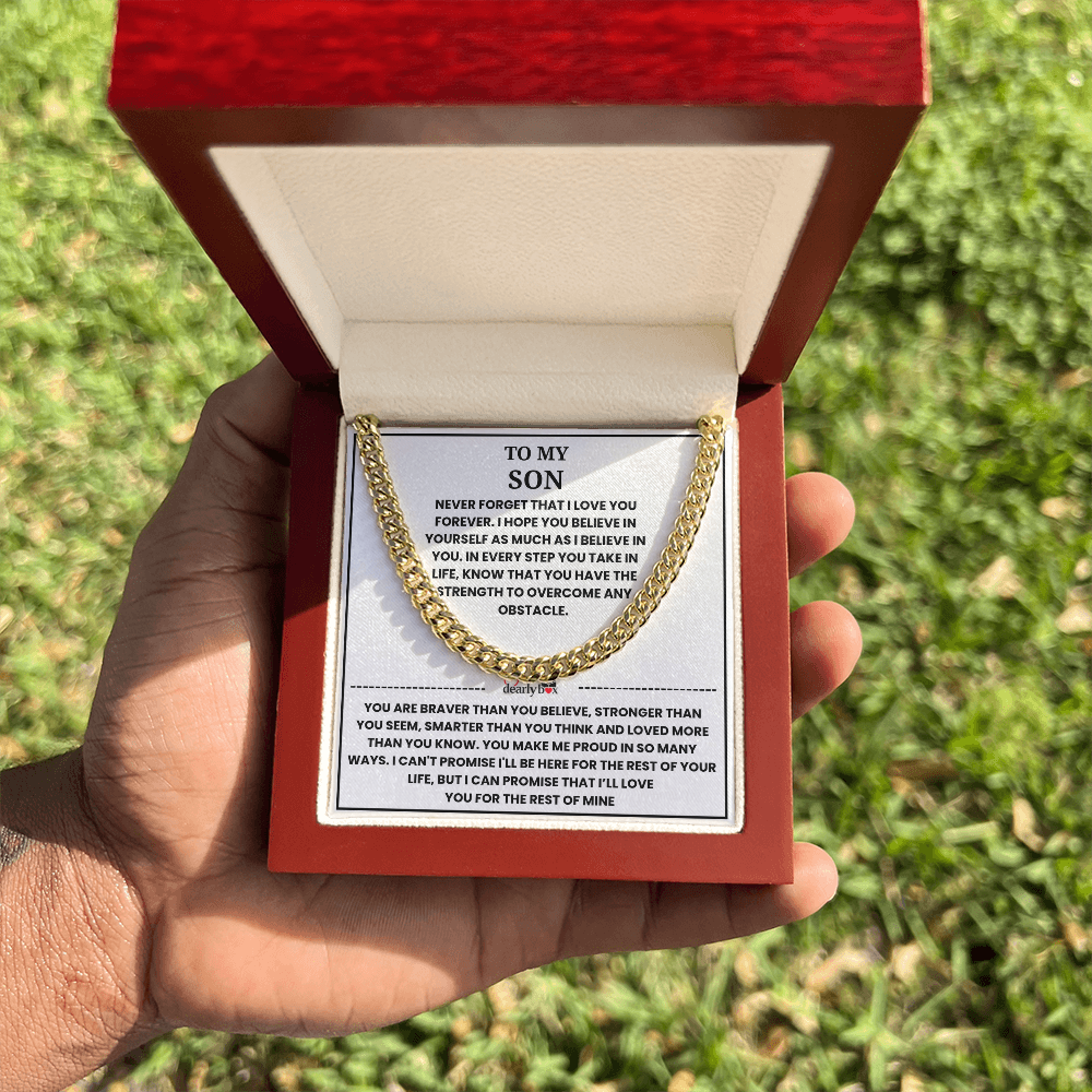 To My Son - "I LOVE YOU FOREVER" Cuban Link Chain