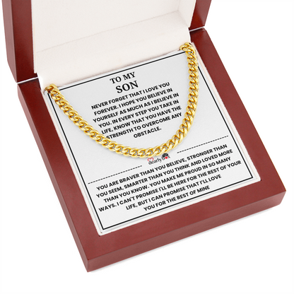 To My Son - "I LOVE YOU FOREVER" Cuban Link Chain