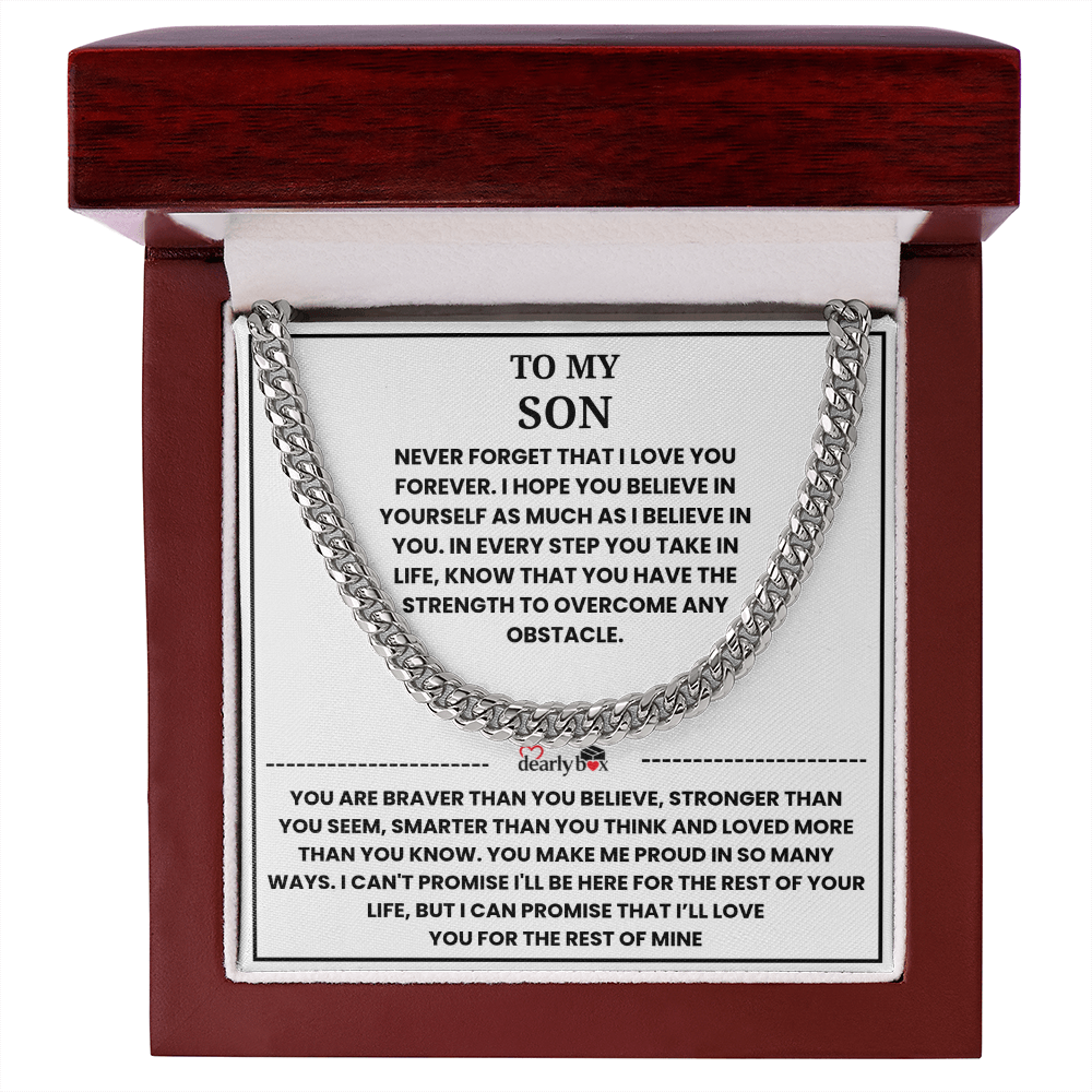To My Son - "I LOVE YOU FOREVER" Cuban Link Chain