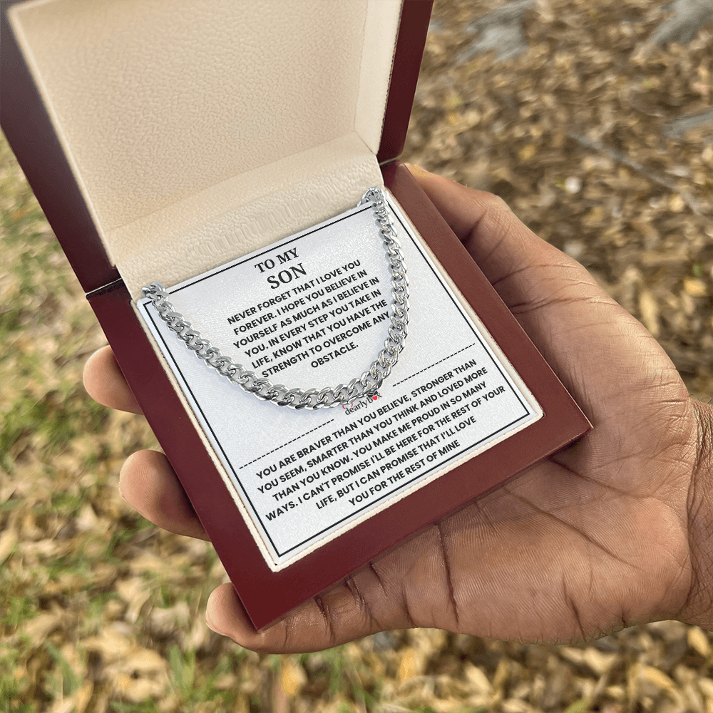 To My Son - "I LOVE YOU FOREVER" Cuban Link Chain
