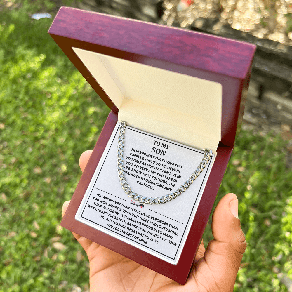 To My Son - "I LOVE YOU FOREVER" Cuban Link Chain