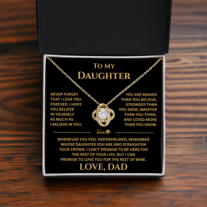 To My Daughter Gift From Dad "I Love You Forever"