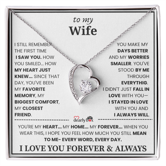 {Almost Sold Out] To my Wife Forever & Always Love Necklace